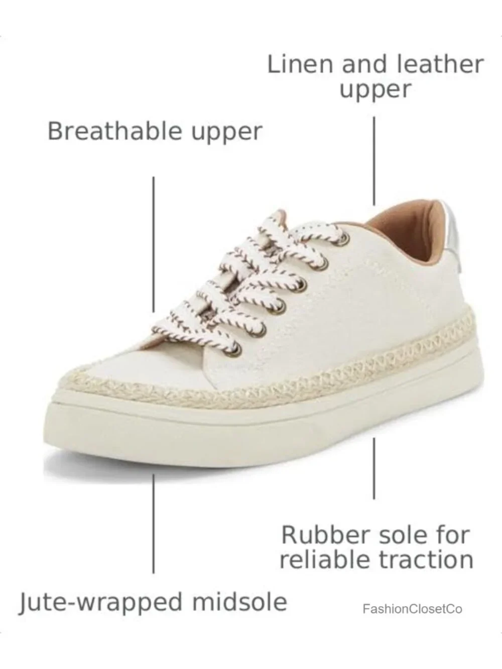 Lucky Brand Cheynas Women's Linen Sneakers Espadrilles Platform Flat